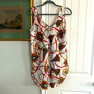 Bonjour tank in beautiful jewel tones size M-L